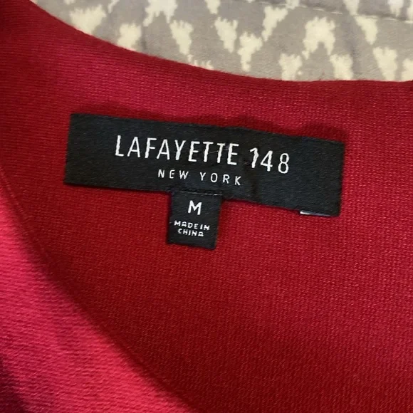 Lafayette 148 NY Sleeveless Red Sheath Dress size M - Picture 9 of 12